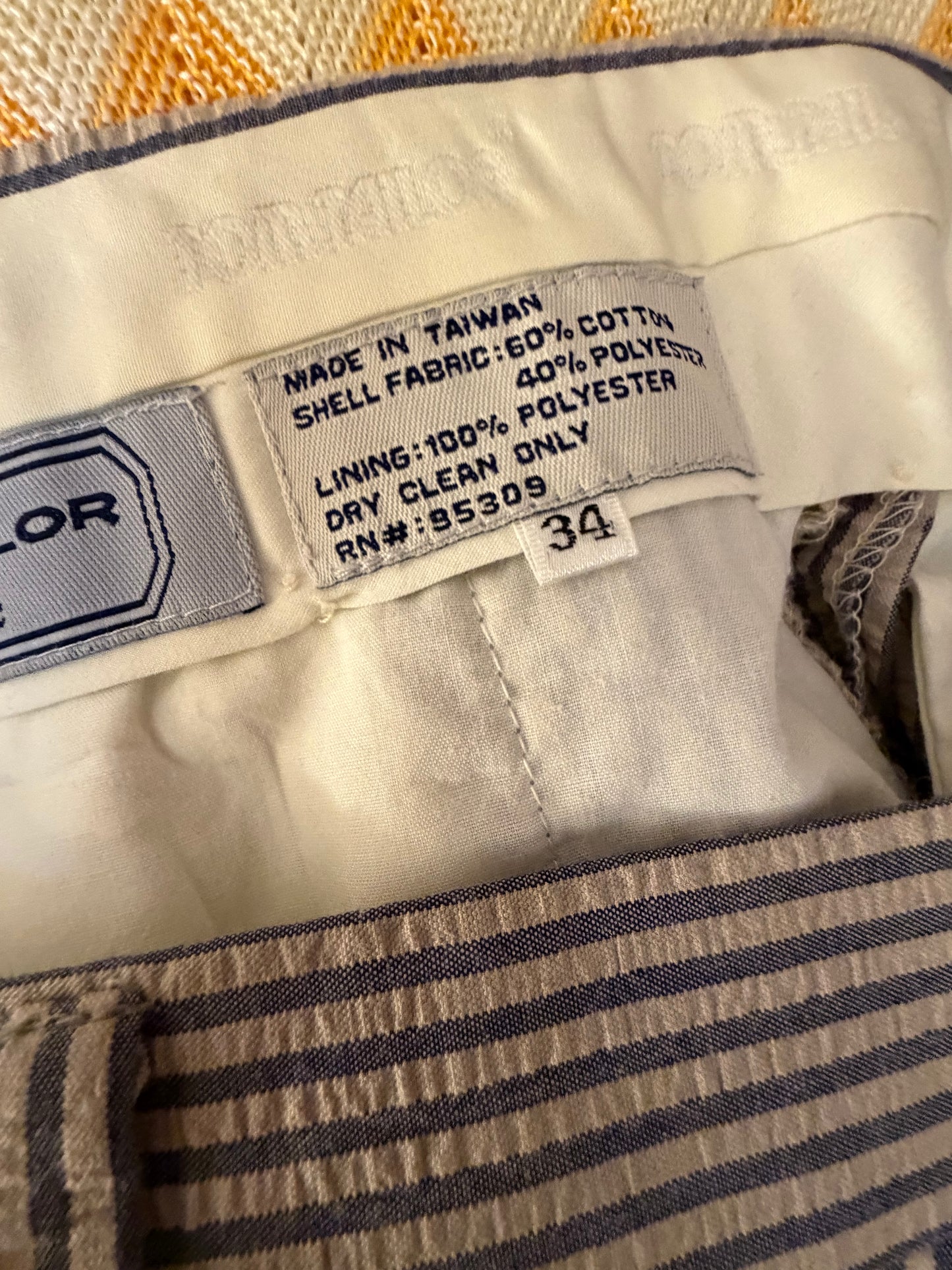 Iris Apfel's Vintage Tom Tailor Seersucker Pants