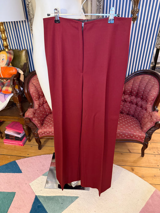 Iris Apfel's Vintage Burgundy Tailored Nina Capri Pants
