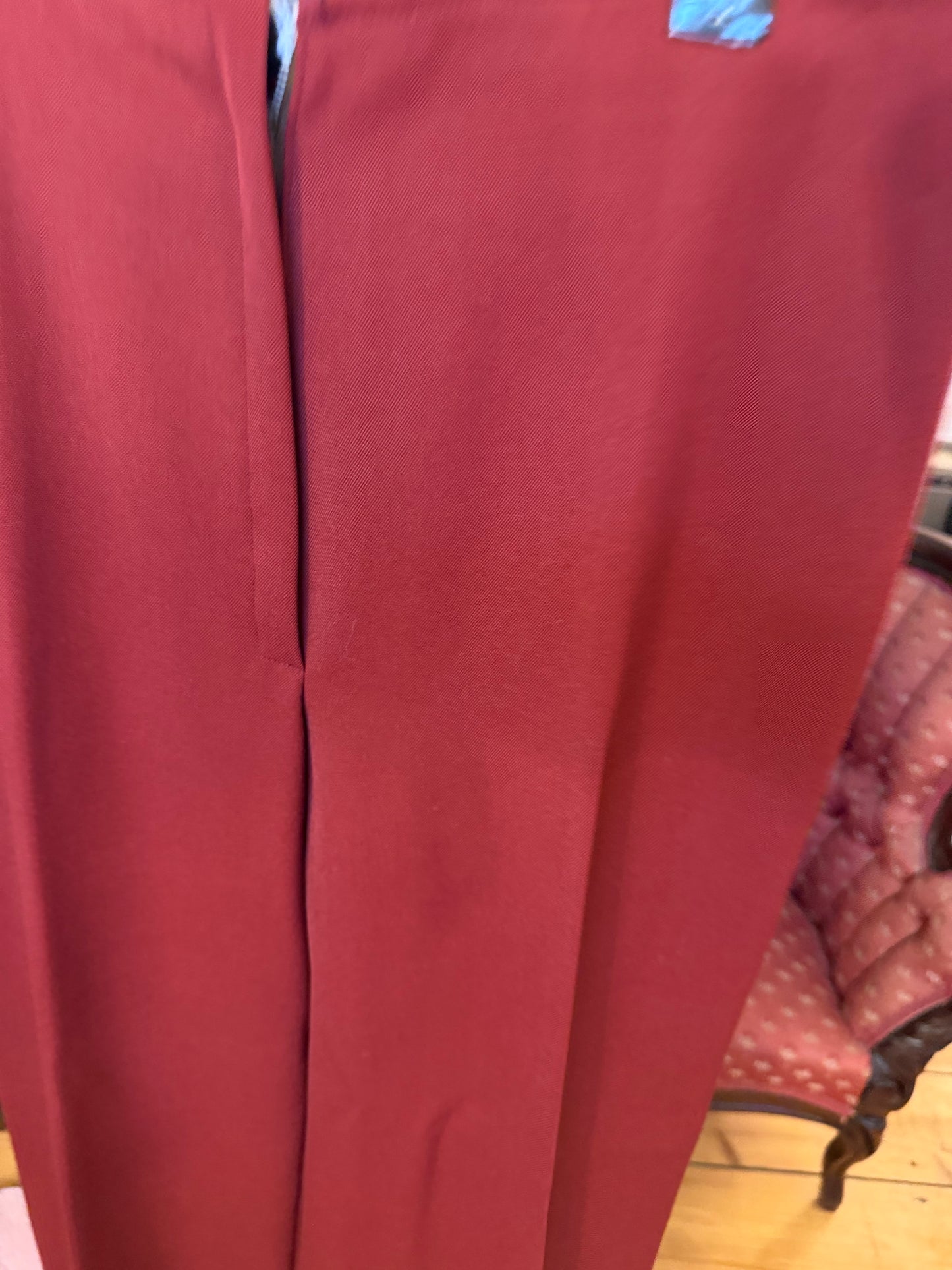 Iris Apfel's Vintage Burgundy Tailored Nina Capri Pants