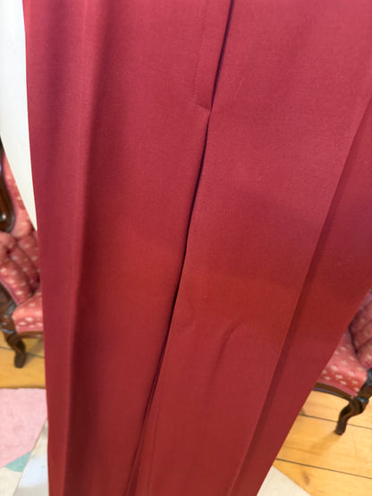 Iris Apfel's Vintage Burgundy Tailored Nina Capri Pants
