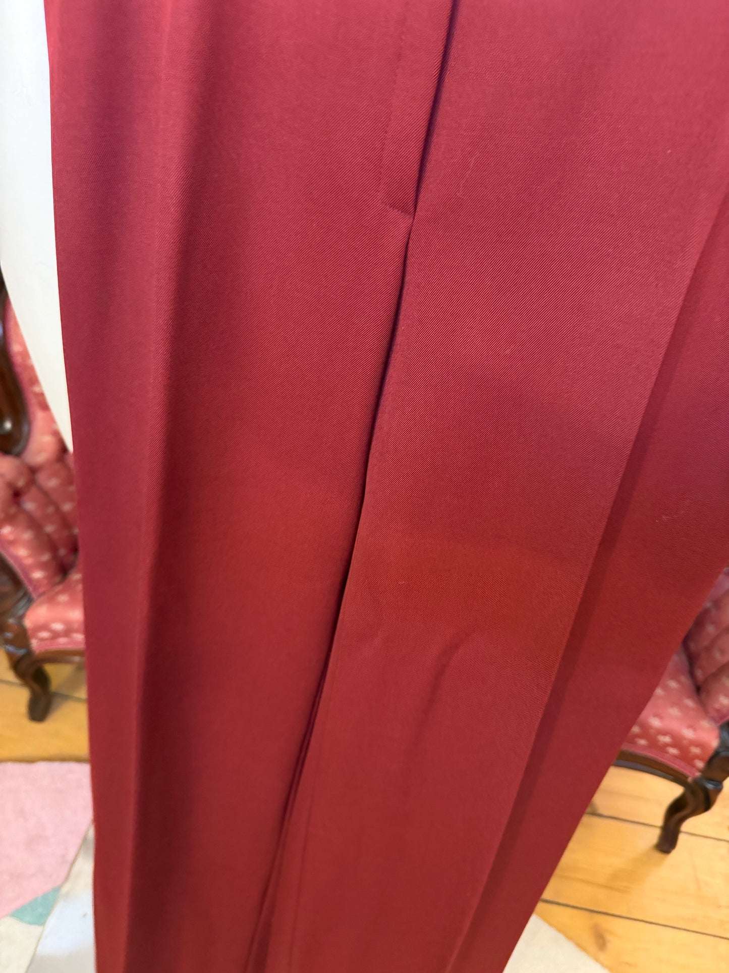 Iris Apfel's Vintage Burgundy Tailored Nina Capri Pants