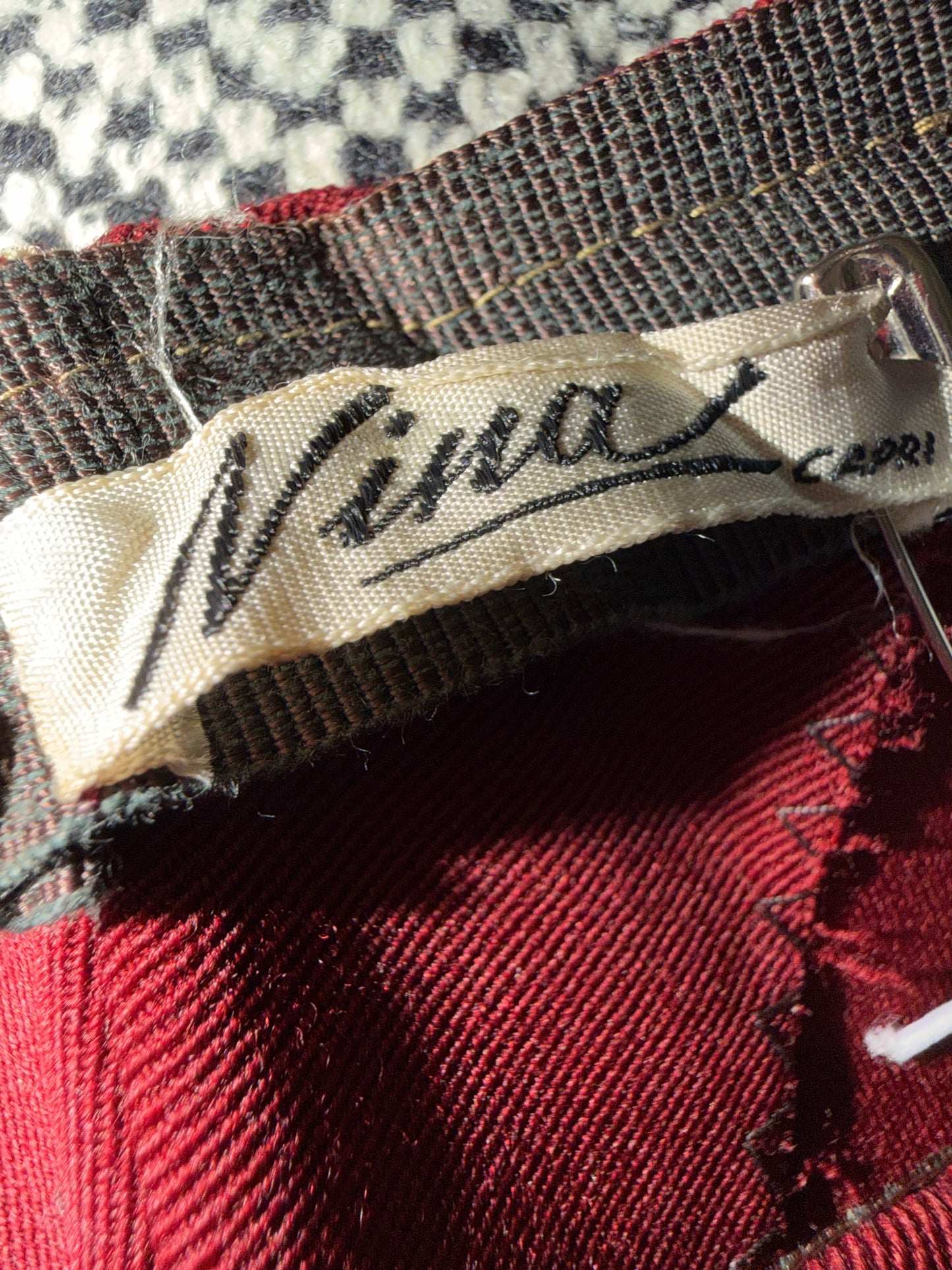 Iris Apfel's Vintage Burgundy Tailored Nina Capri Pants