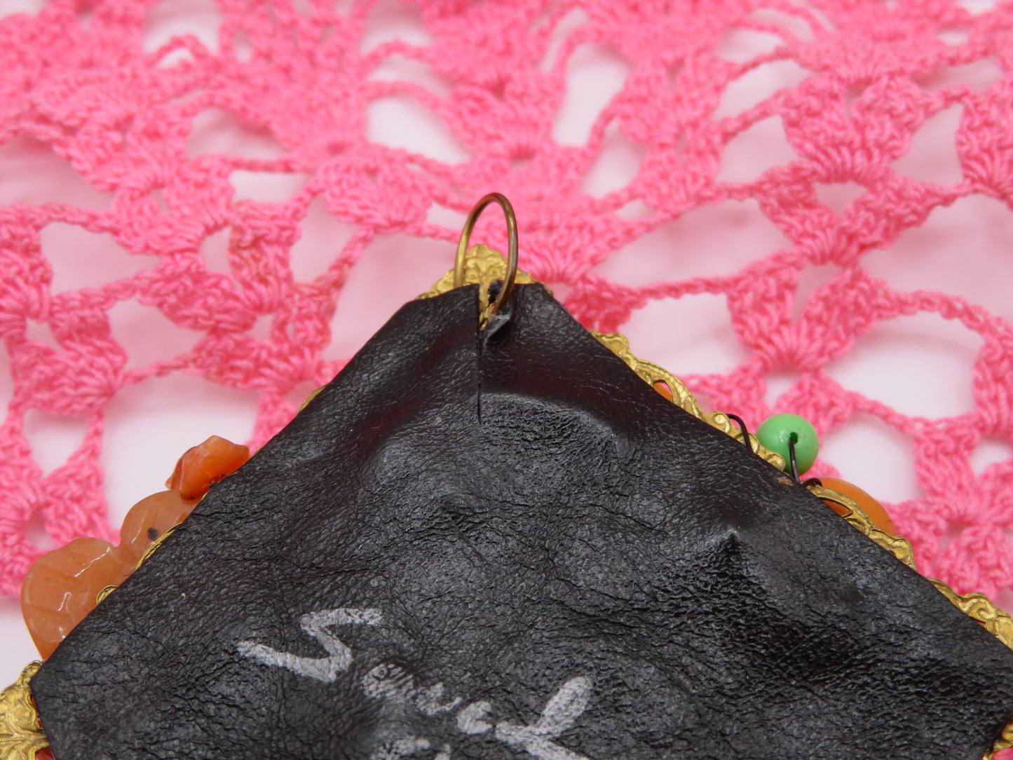 Vintage Sarah Jane Bakelite Collage Pendant Charm