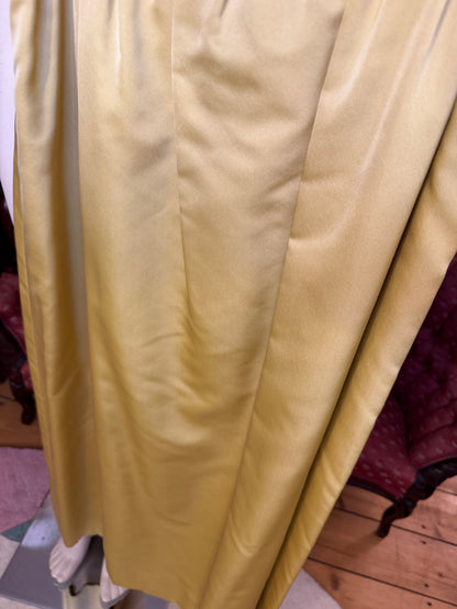 Iris Apfel's Vintage Butter Yellow Custom Silk Maxi Skirt