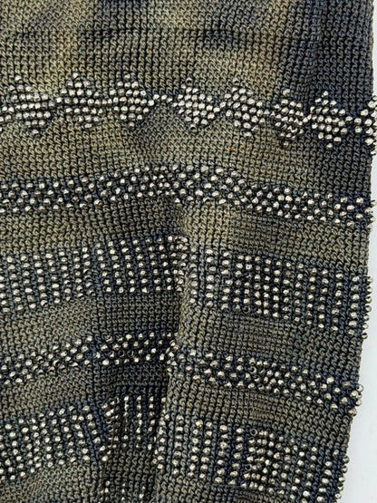 Antique French Cut Steel Beaded Reticule Bag, c. 1900–1920s