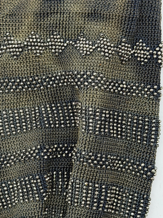Antique French Cut Steel Beaded Reticule Bag, c. 1900–1920s