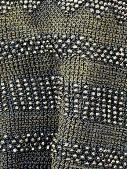 Antique French Cut Steel Beaded Reticule Bag, c. 1900–1920s