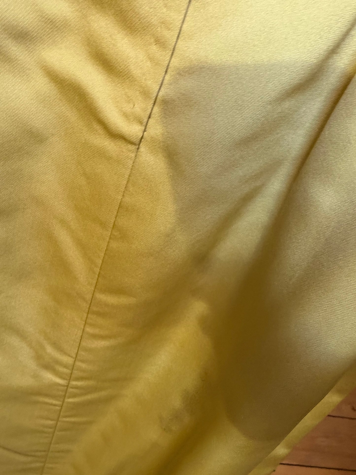 Iris Apfel's Vintage Butter Yellow Custom Silk Maxi Skirt