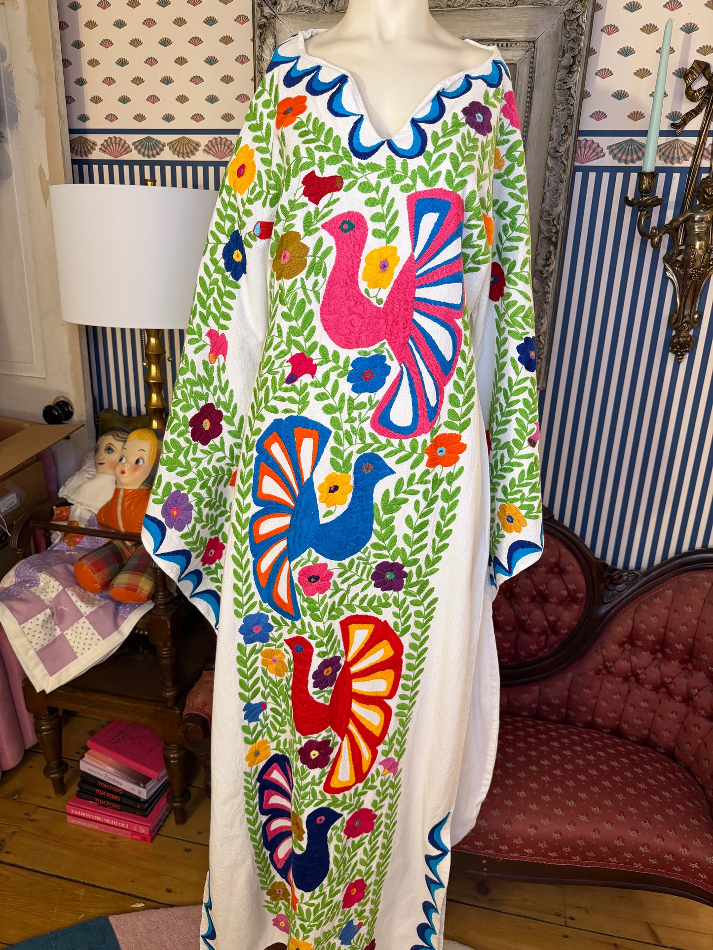 Iris Apfel's Vintage Nativa Mexican Embroidered Gown