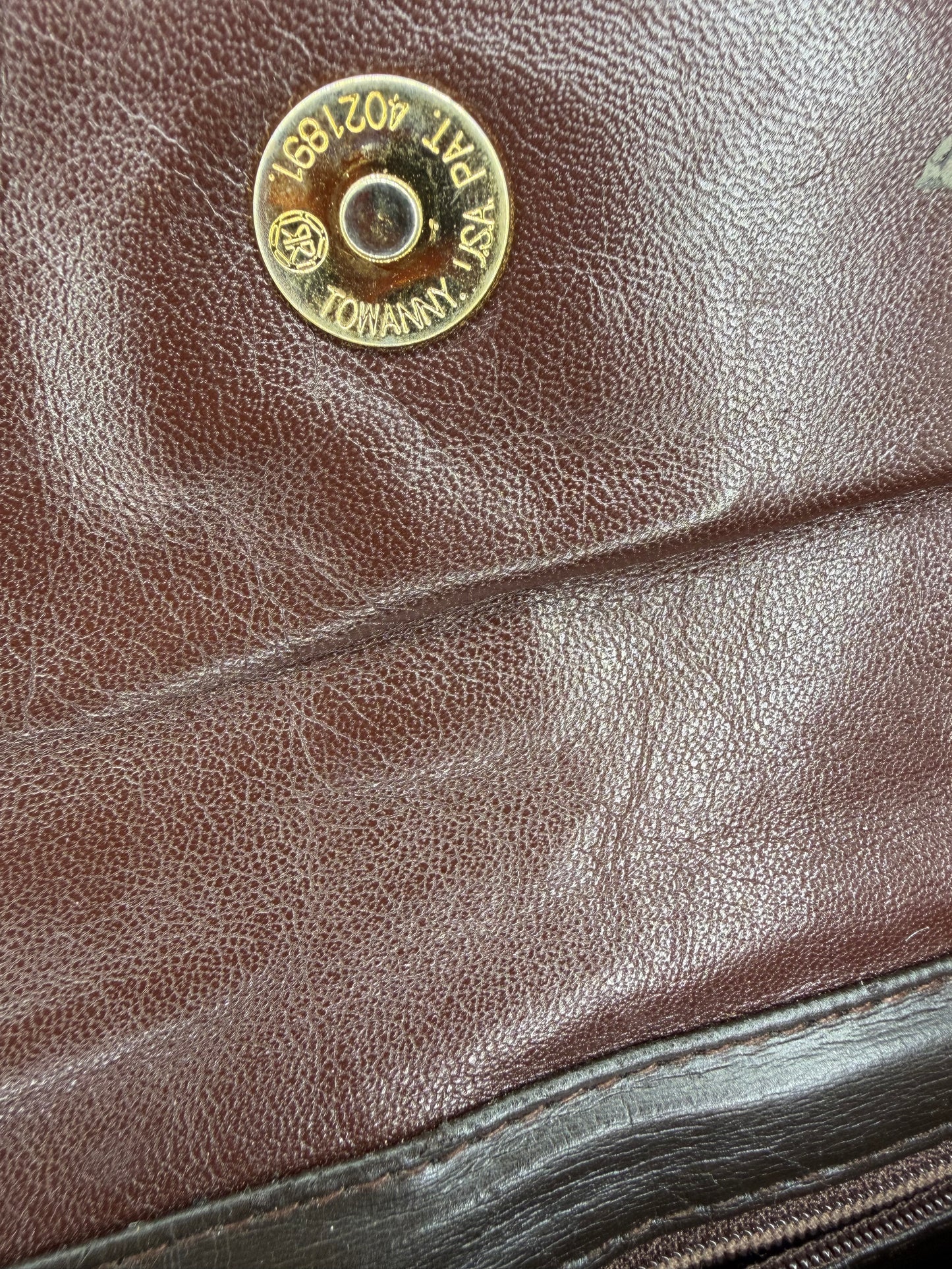 Vintage 1980s Clemente Chocolate Brown Snakeskin Bow Bag