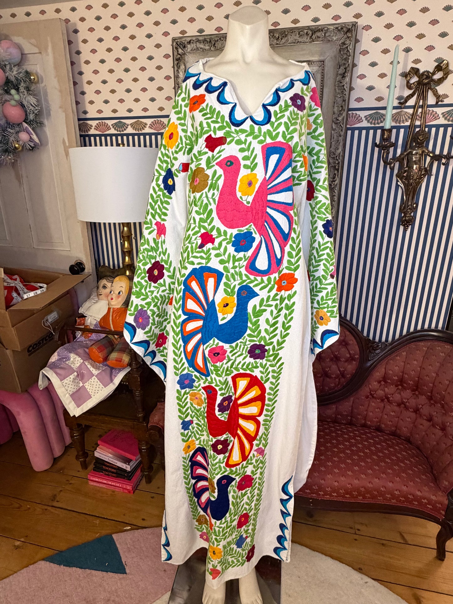 Iris Apfel's Vintage Nativa Mexican Embroidered Gown