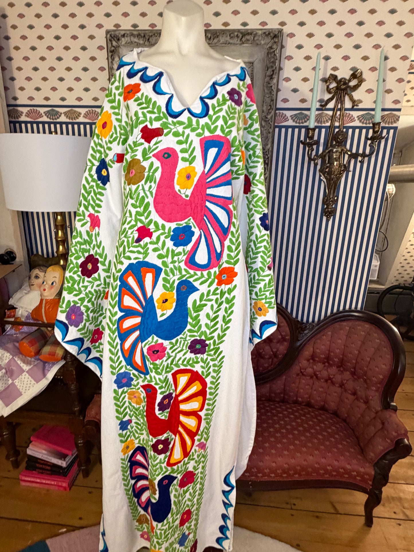 Iris Apfel's Vintage Nativa Mexican Embroidered Gown