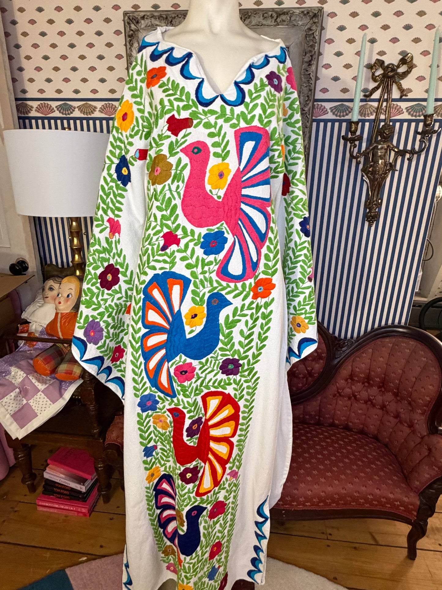 Iris Apfel's Vintage Nativa Mexican Embroidered Gown