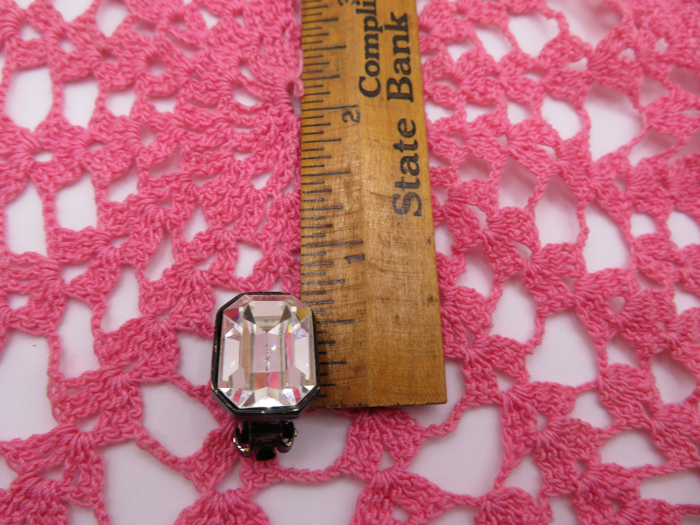 Vintage Jumbo Crystal Maximalist Clip On Earrings