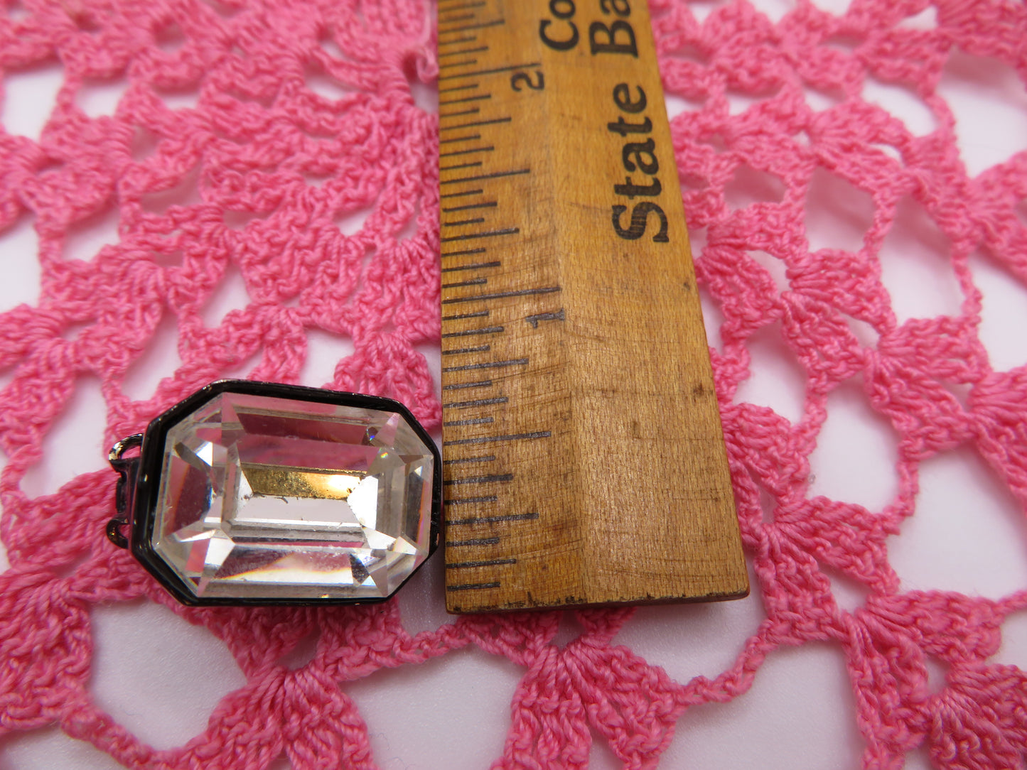 Vintage Jumbo Crystal Maximalist Clip On Earrings