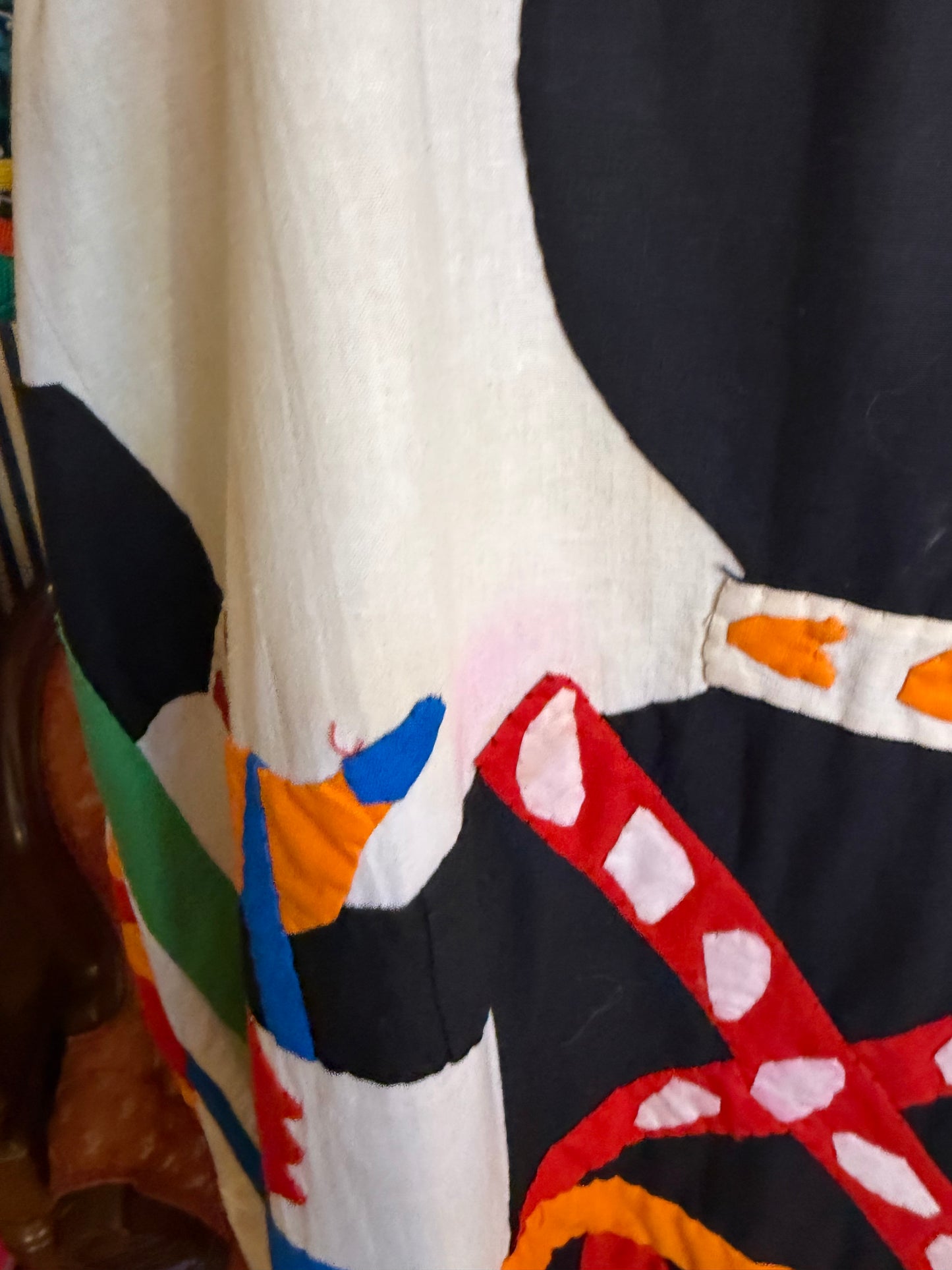 Iris Apfel's Documented Vintage One-of-a-Kind Patchwork Mexican Gown