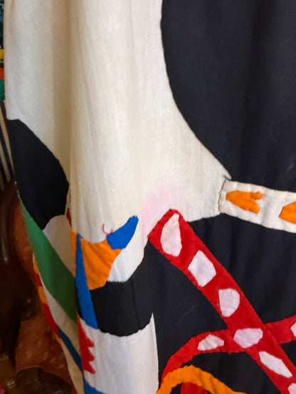 Iris Apfel's Documented Vintage One-of-a-Kind Patchwork Mexican Gown