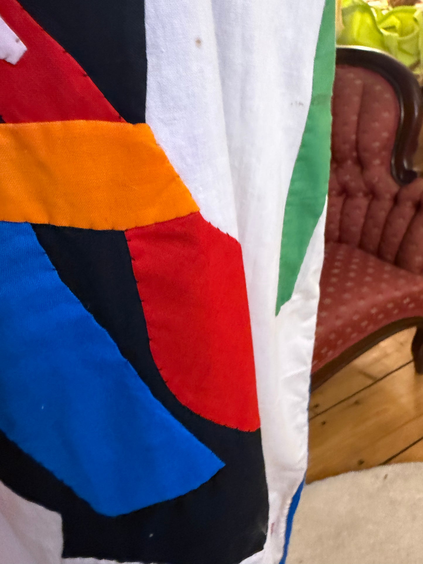 Iris Apfel's Documented Vintage One-of-a-Kind Patchwork Mexican Gown