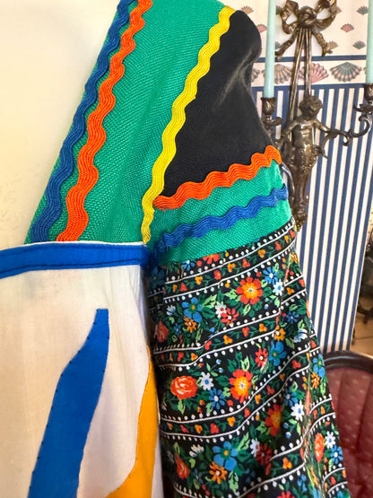 Iris Apfel's Documented Vintage One-of-a-Kind Patchwork Mexican Gown