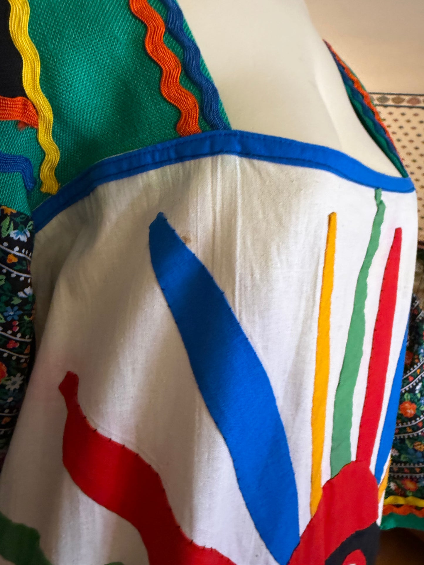 Iris Apfel's Documented Vintage One-of-a-Kind Patchwork Mexican Gown