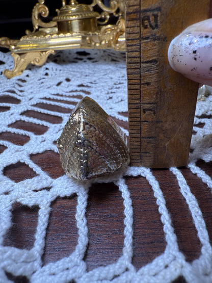 Vintage Pyramid Snake Locket Ring