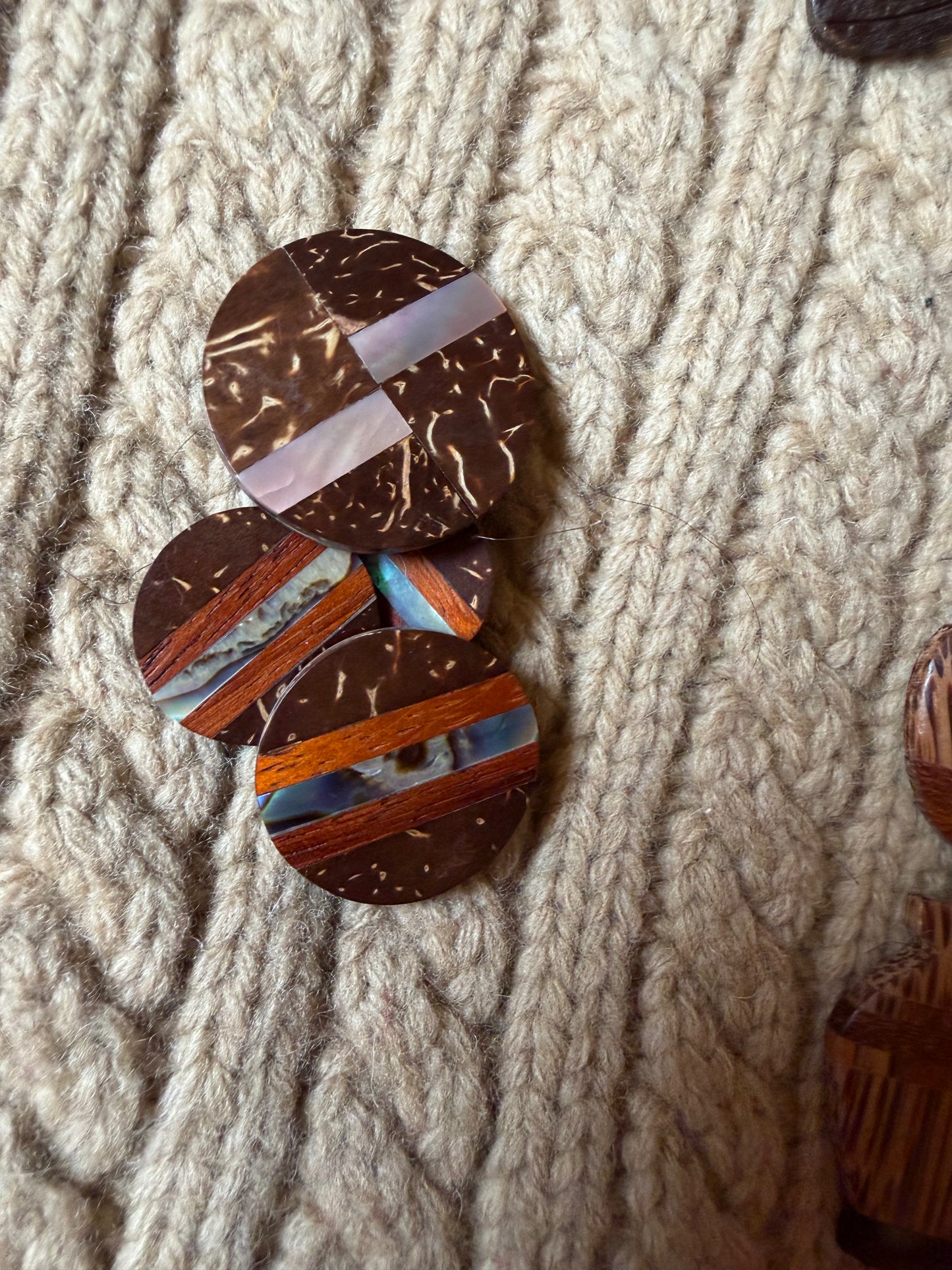 Vintage One-of-a-Kind Folk Art Animal Button Bag