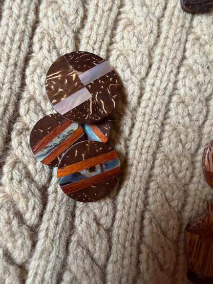 Vintage One-of-a-Kind Folk Art Animal Button Bag