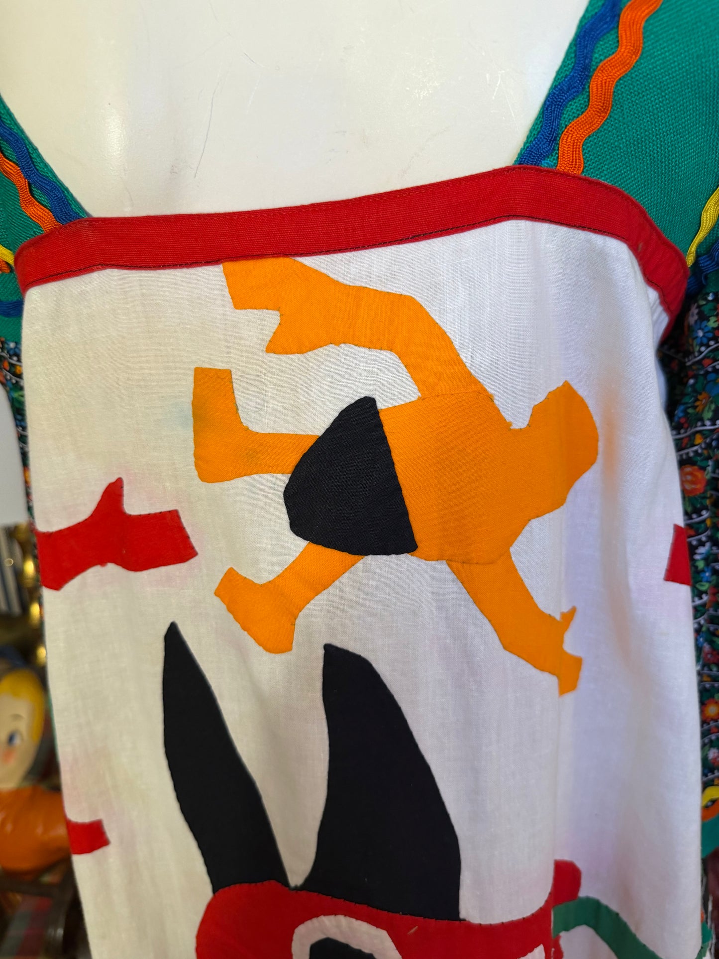 Iris Apfel's Documented Vintage One-of-a-Kind Patchwork Mexican Gown