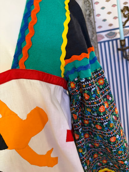 Iris Apfel's Documented Vintage One-of-a-Kind Patchwork Mexican Gown