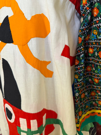 Iris Apfel's Documented Vintage One-of-a-Kind Patchwork Mexican Gown