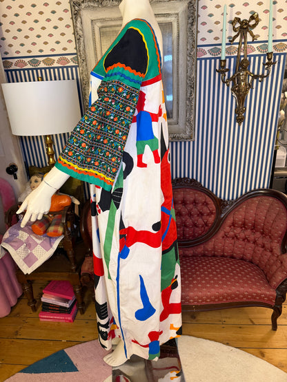 Iris Apfel's Documented Vintage One-of-a-Kind Patchwork Mexican Gown