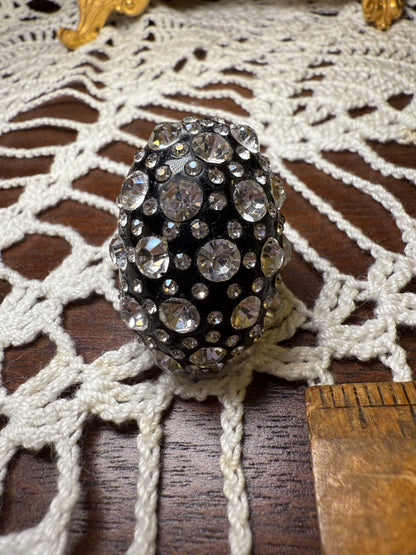 Vintage Oversized Crystal Rhinestone Statement Ring
