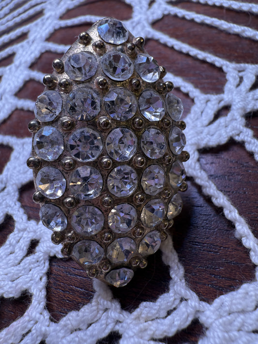 Vintage Chunky Crystal Pave Ring
