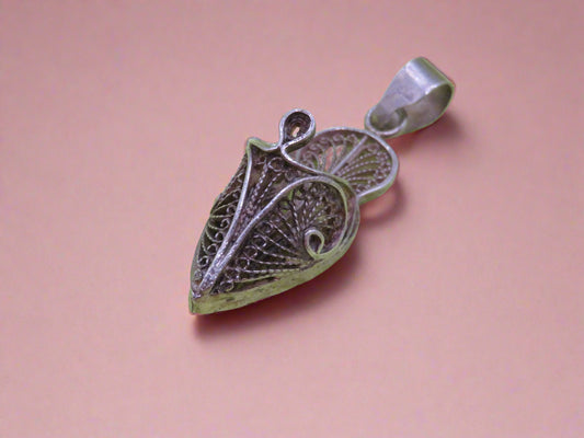 Vintage Sterling Silver French Moroccan Slipper Charm