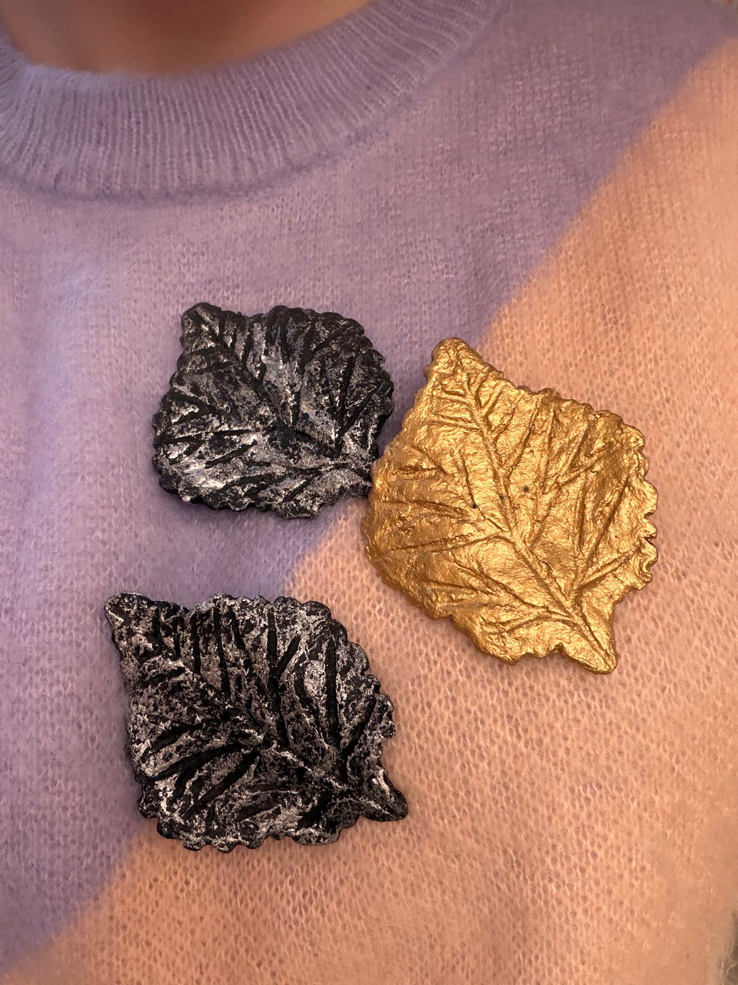 Iris Apfel's Vintage Leaf Brooch Set
