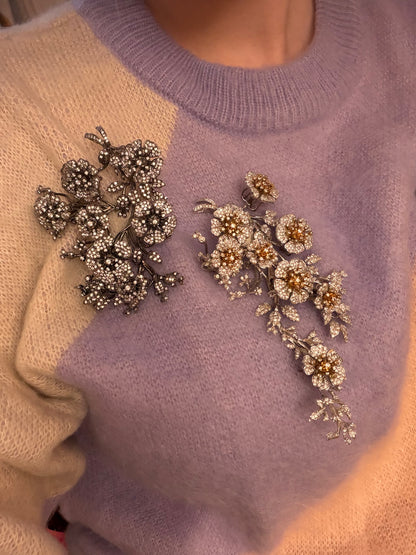 Iris Apfel's Vintage Monumental Jarin Victorian Inspired Trembler Brooch