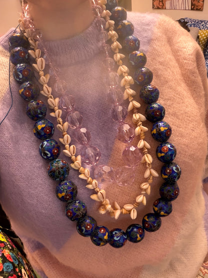 Iris Apfel's Vintage Chunky Lavender Ice Beaded Necklace