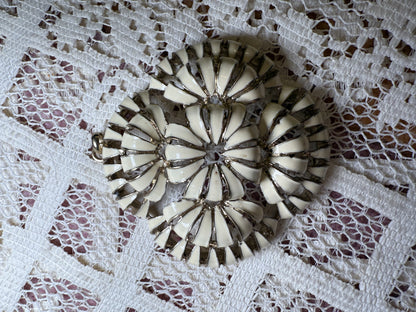 Rare Vintage Midcentury Flower Medallion Pendant