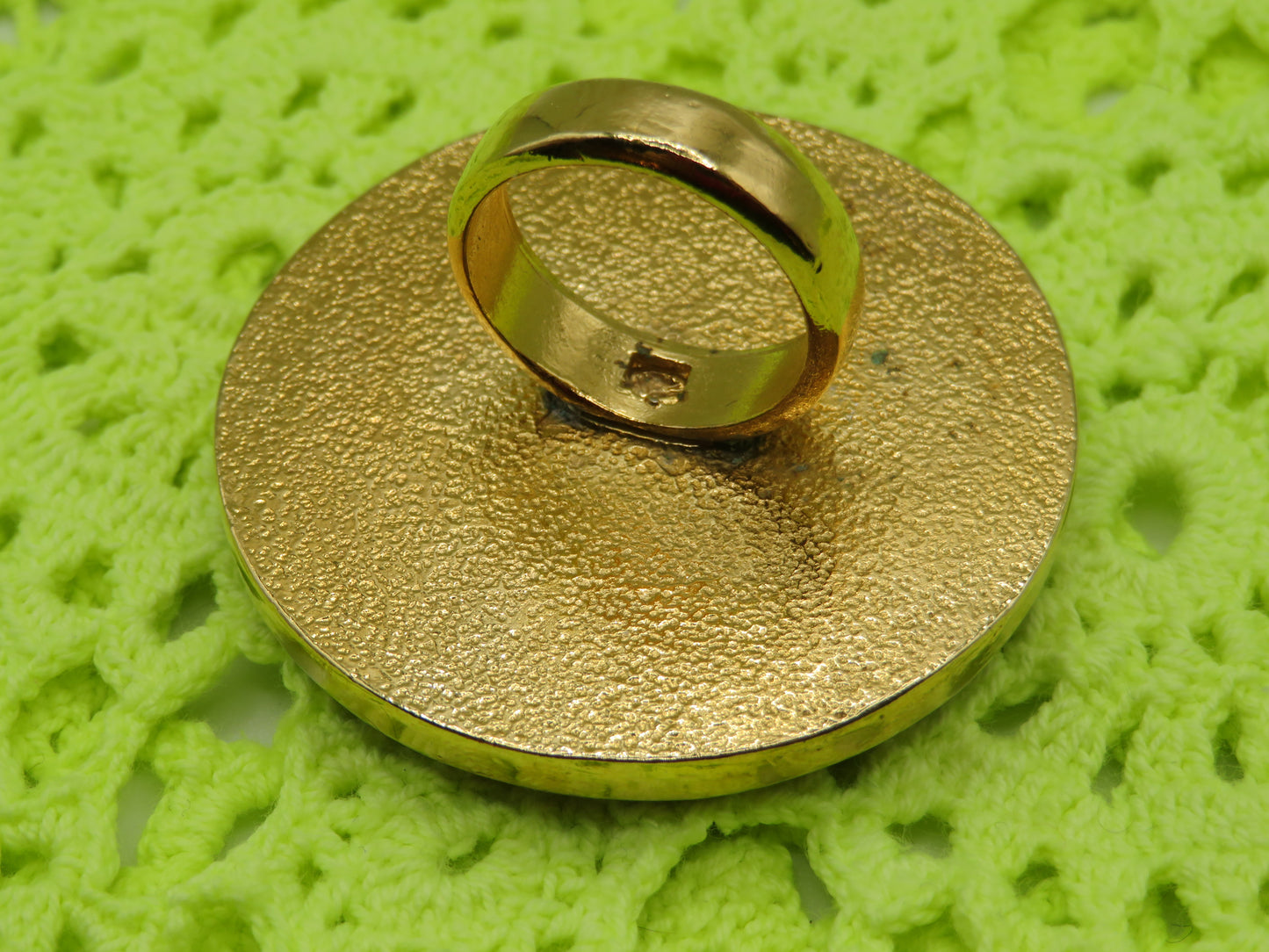 Vintage Huge Chunky Chocolate Cocktail Sparkle Ring