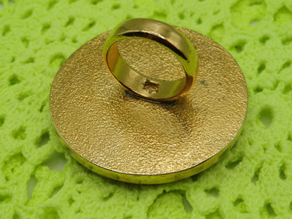 Vintage Huge Chunky Chocolate Cocktail Sparkle Ring