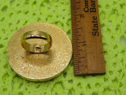 Vintage Huge Chunky Chocolate Cocktail Sparkle Ring