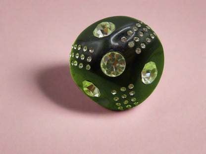 Vintage Chunky Huge Rhinestone Ring