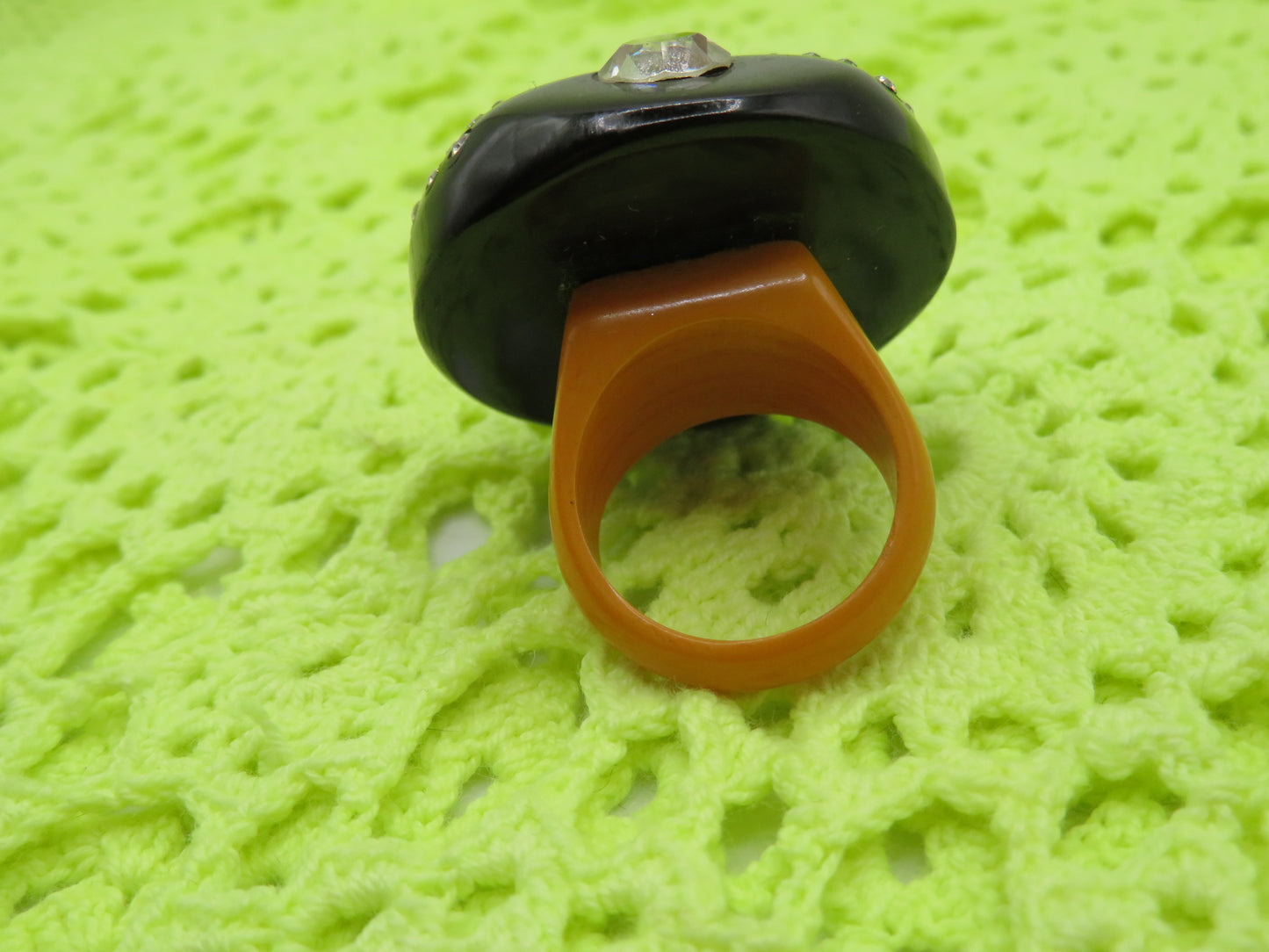Vintage Chunky Huge Rhinestone Ring