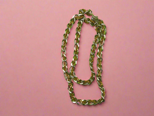 Iris Apfel's Vintage Two Toned Chunky Chain Necklace/Belt