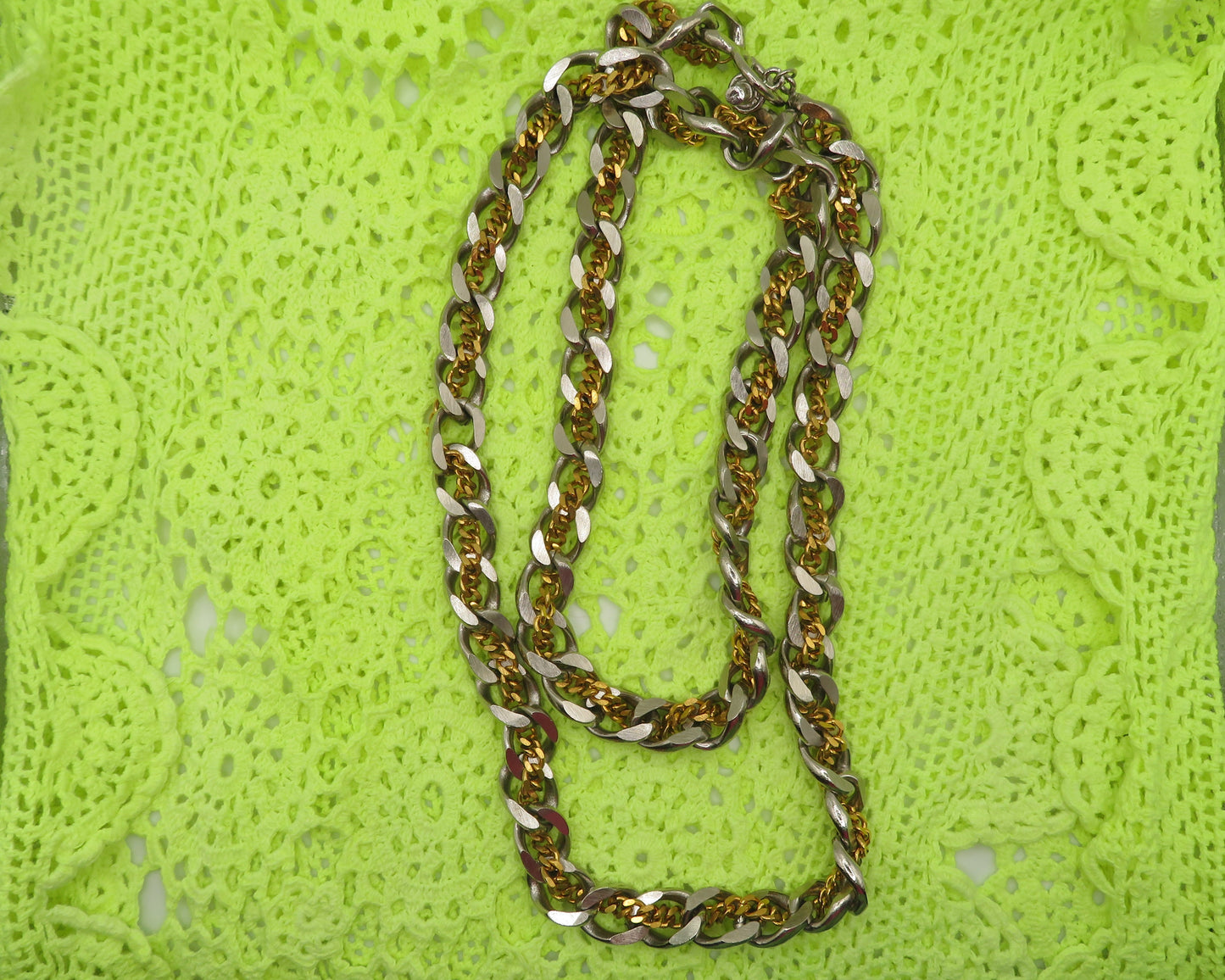 Iris Apfel's Vintage Two Toned Chunky Chain Necklace/Belt