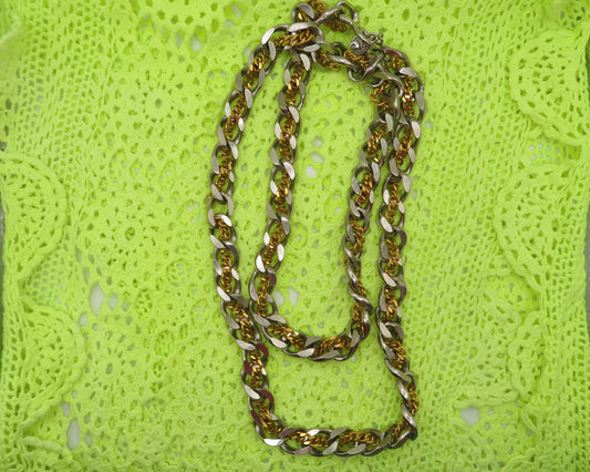 Iris Apfel's Vintage Two Toned Chunky Chain Necklace/Belt