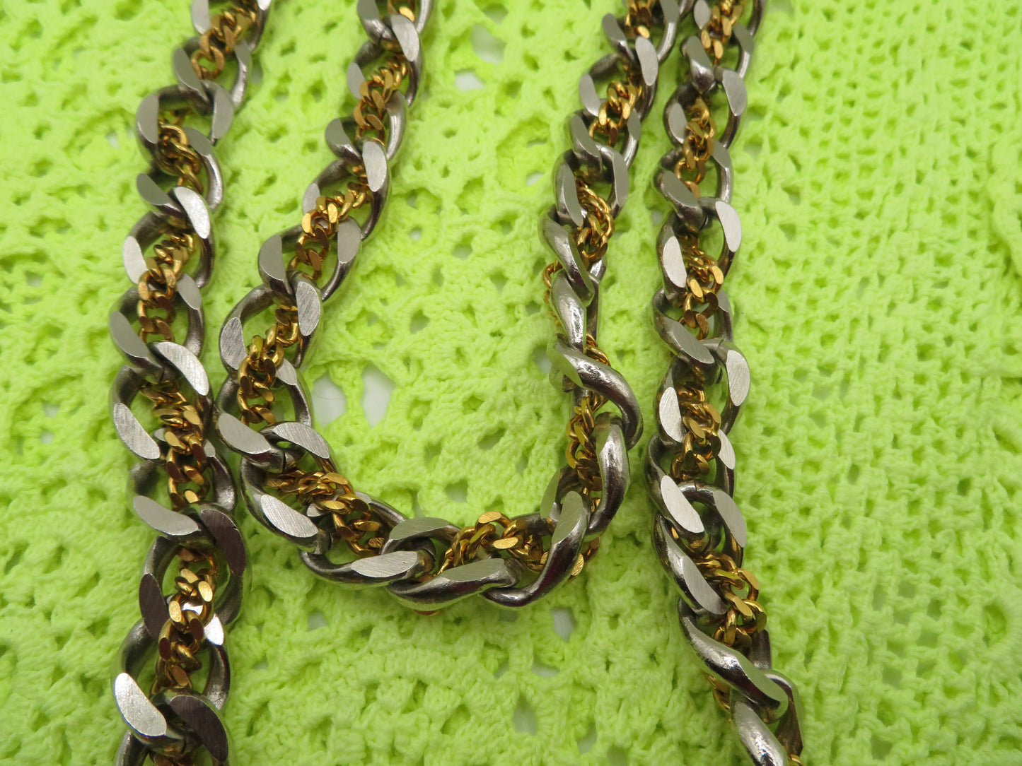 Iris Apfel's Vintage Two Toned Chunky Chain Necklace/Belt