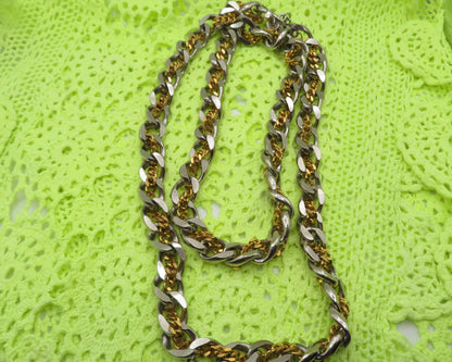 Iris Apfel's Vintage Two Toned Chunky Chain Necklace/Belt