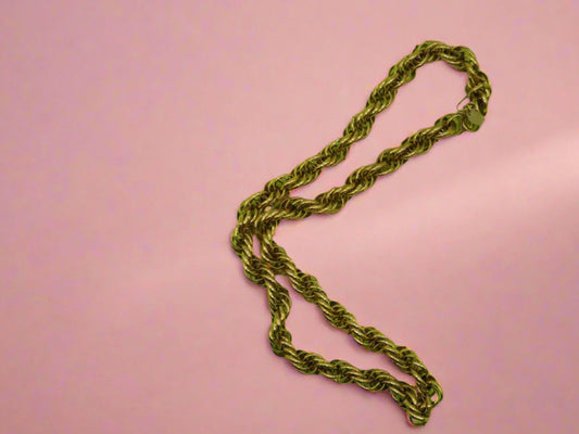 Vintage Erwin Pearl Chunky Twisted Gold Necklace