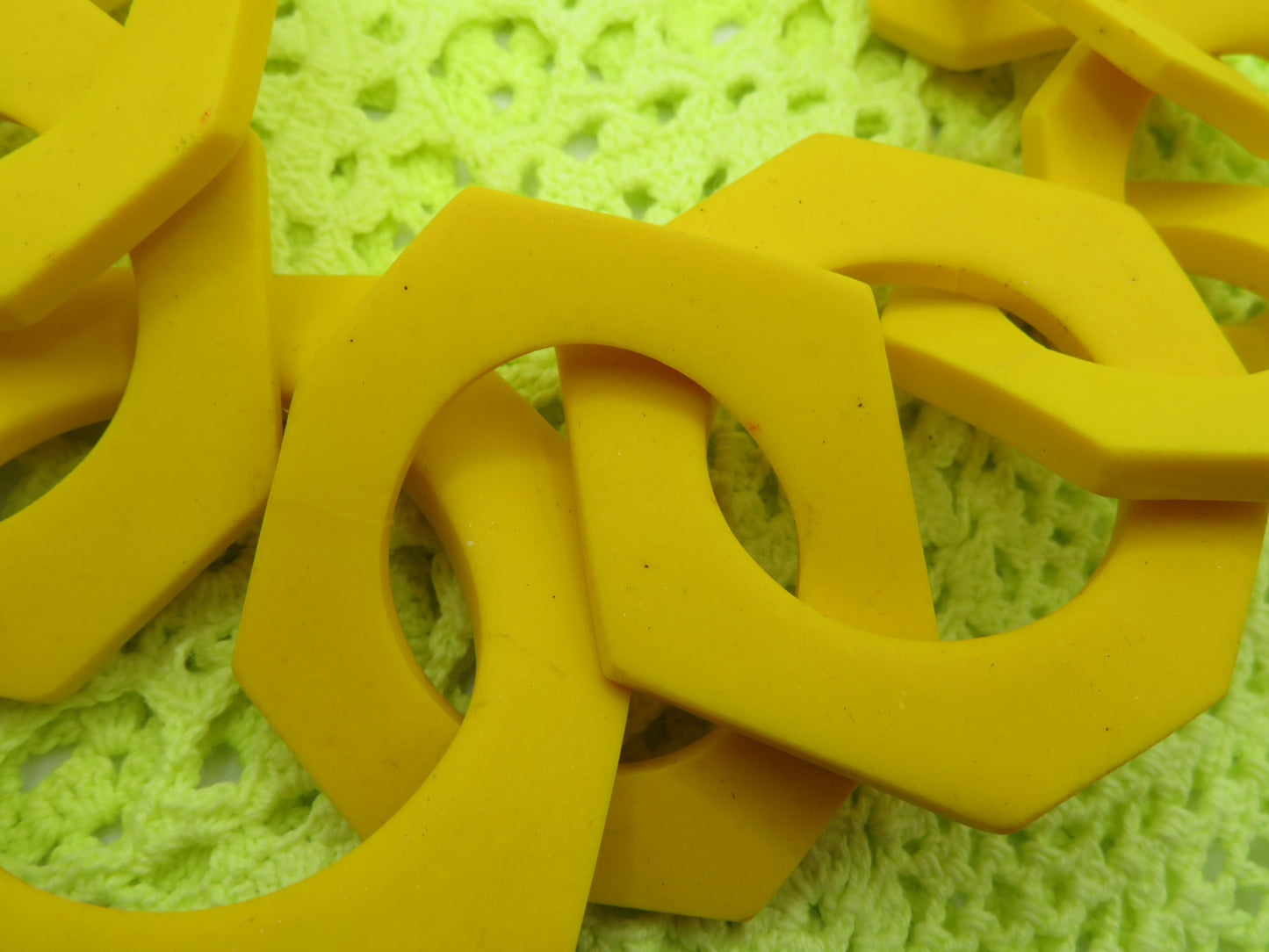 Iris Apfel's Yellow Geometric Statement Necklace